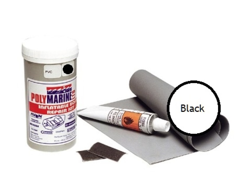 Polymarine PVC Inflatable repair kit Black Inflatable dinghy